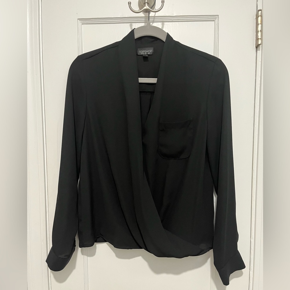 Topshop black blouse